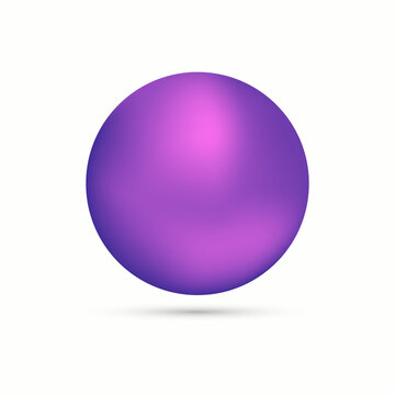Sphere, ball with purple gradient and shadow