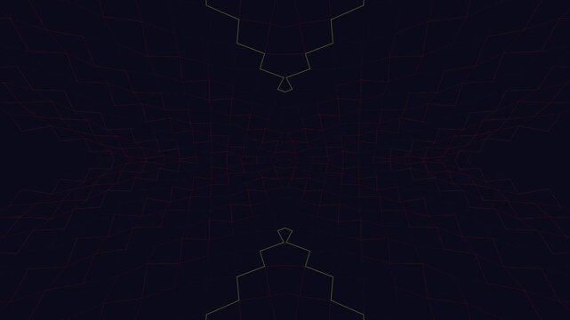 Animation sequence of a moving figure against a dark background, showcasing motion and shape transformation.