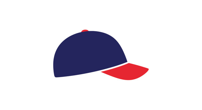 Baseball Cap with Red Brim.