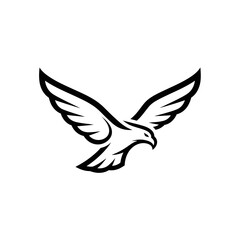 Obraz premium White Dove or Eagle Illustration in Flight.