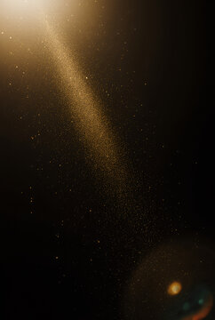 luxury dark background with golden particles 8