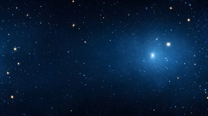 Fototapeta premium Celestial Tapestry: A mesmerizing view of the night sky, speckled with countless stars and a shimmering galaxy, evoking a sense of wonder and vastness. 