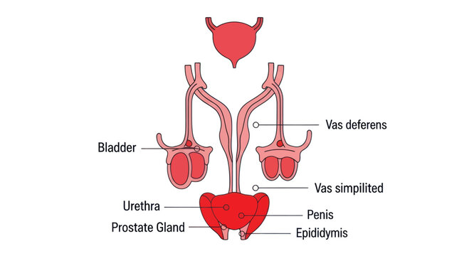 Diagram of the Male Reproductive and Urinary Systems.
