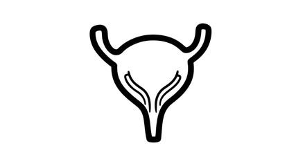 Obraz premium Human Bladder Organ Outline for Medical and Educational Use.