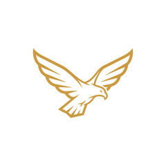 Obraz premium White Dove Illustration with Golden Outline.