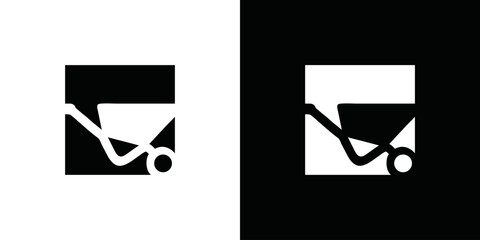 simple vector push cart logo © choirul