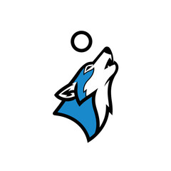 Fototapeta premium Wolf Head Logo Design Illustration.