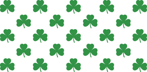 Fototapeta premium St. Patrick’s Day Shamrocks Vector Illustration Set with Lucky Clover Leaves for Holiday Design Projects