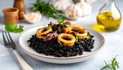 Spanien &ndash; Arroz Negro mit Tintenfisch