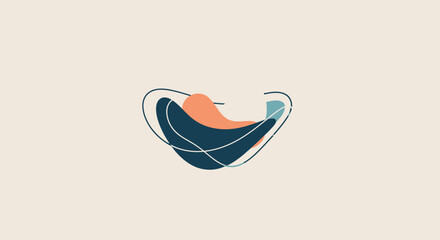 Fototapeta premium Modern illustration of a hammock.