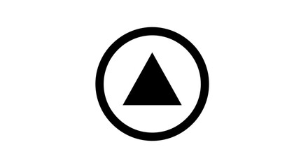 Fototapeta premium Black triangle in a circle.