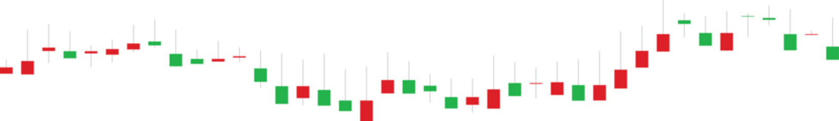 Stock Market Candlestick Chart Trend Background Vector Illustration