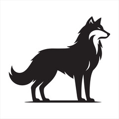 Fototapeta premium majestic Wolf vector silhouette outline logo idea concept collection. abstract icon illustration