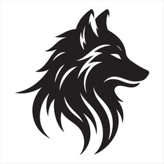 Fototapeta premium majestic Wolf vector silhouette outline logo idea concept collection. abstract icon illustration