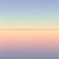 Obraz premium Minimalist pastel gradient sky and horizon with soft colors at dawn or dusk