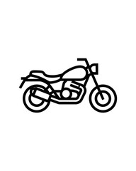 Fototapeta premium Modern motorcycle icon illustration for transportation and automotive industry branding.