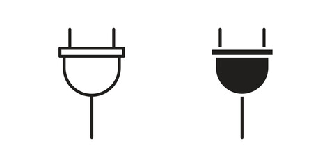 Plug icons In Trendy Design Vector Eps 10, Editable Stroke and solid flat.
