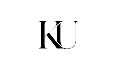 KU initial letter logo or KU monogram