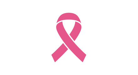 Pink ribbon symbol for breast cancer awareness and support.