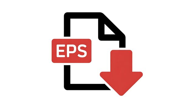 A graphic showing an eps file being downloaded into a folder