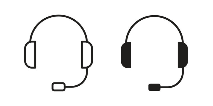 Customer service icons collection glyph and mixed vector Illustrations