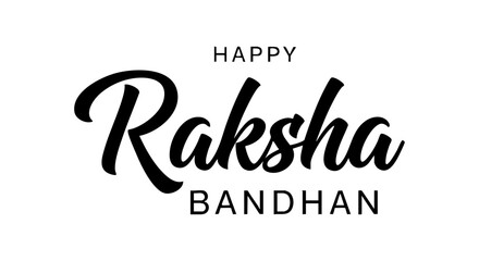 Happy Raksha Bandhan Typography with Decorative Rakhi Illustration