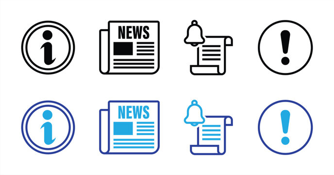 Information and News Notification Icon Set