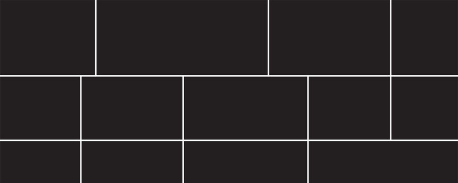 Mosaic collage pictures collection. Collage mood board grid template. Set of presentation backgrounds. Photo layout. Album Gallery banner vector illustration.eps,10