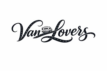 Van Lovers Lettering Logo