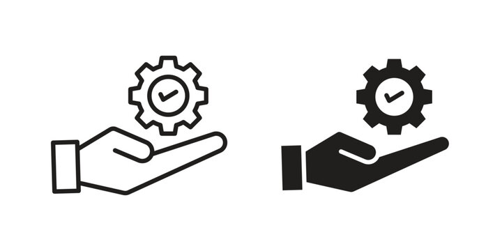 Solution Provide icons collection glyph and mixed vector Illustrations