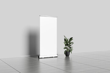 Blank Roll Up Banner Mockup