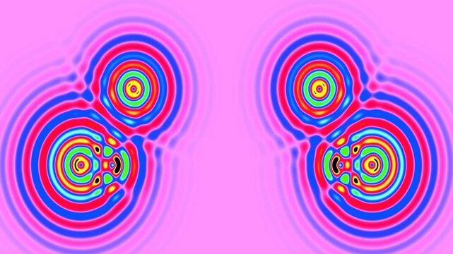 Dynamic colorful abstract sonic waves expanding energy field pattern background illustration