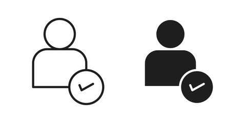 User check icons collection glyph and mixed vector Illustrations © Pop