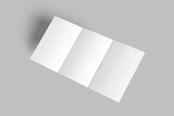 A5 Trifold Mockup Design Blank