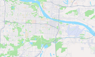 Naklejka premium Little Rock Arkansas map
