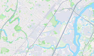 Fototapeta premium Linden New Jersey map