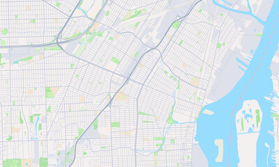 Fototapeta premium Lincoln Park Michigan map
