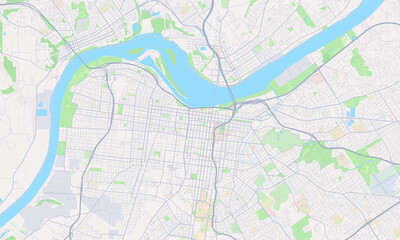 Fototapeta premium Louisville Kentucky map