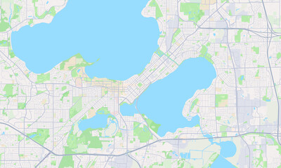 Naklejka premium Madison Wisconsin map
