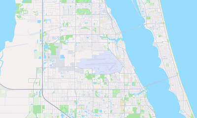 Naklejka premium Melbourne Florida map