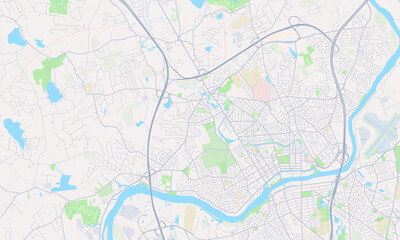 Fototapeta premium Methuen Massachusetts map