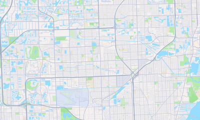Obraz premium Miami Gardens Florida map