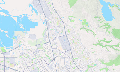 Obraz premium Milpitas California map