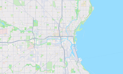 Fototapeta premium Milwaukee Wisconsin map