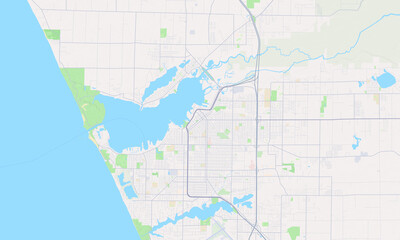 Fototapeta premium Muskegon Michigan map