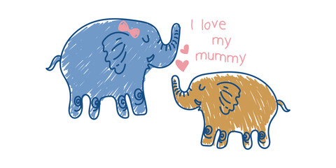 Elephant family love heartfelt moment © MdMasud