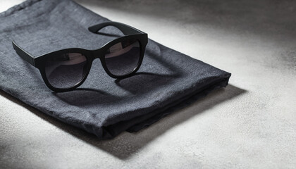 Beauty and Fashion Monochrome Fabric and Sunglasses Scene