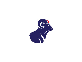 Clean Ram logo vector design on white background