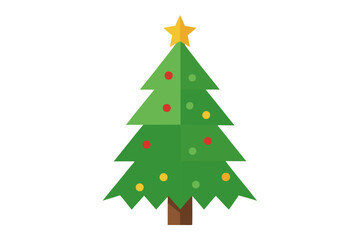 Obraz premium Christmas tree white background 