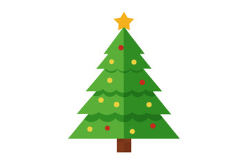 Fototapeta premium Christmas tree white background 